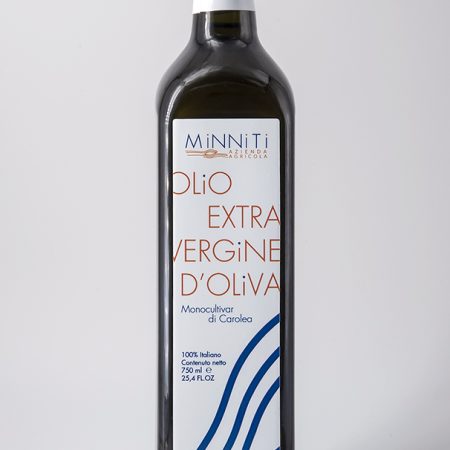 Olio Extra Vergine di Oliva Minniti Bottiglia da 750 ml Prodotto Tipico 100% Made in Italy