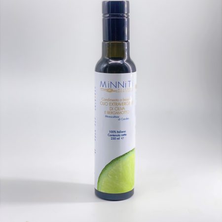 Condimento a base di Olio EVO Carolea e Bergamotto Minniti Bottiglia da 250 ml Prodotto Tipico 100% Made in Italy